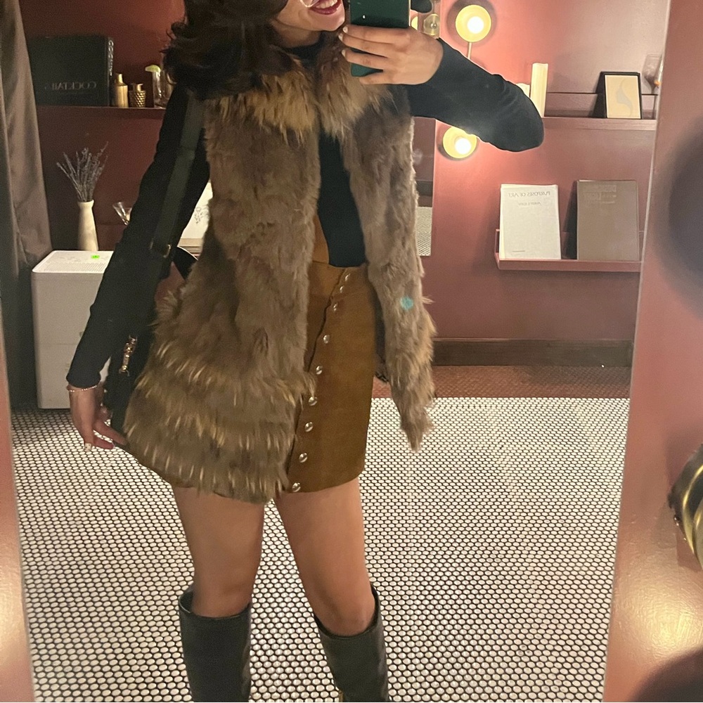 Brown Suede Vintage Overalls
